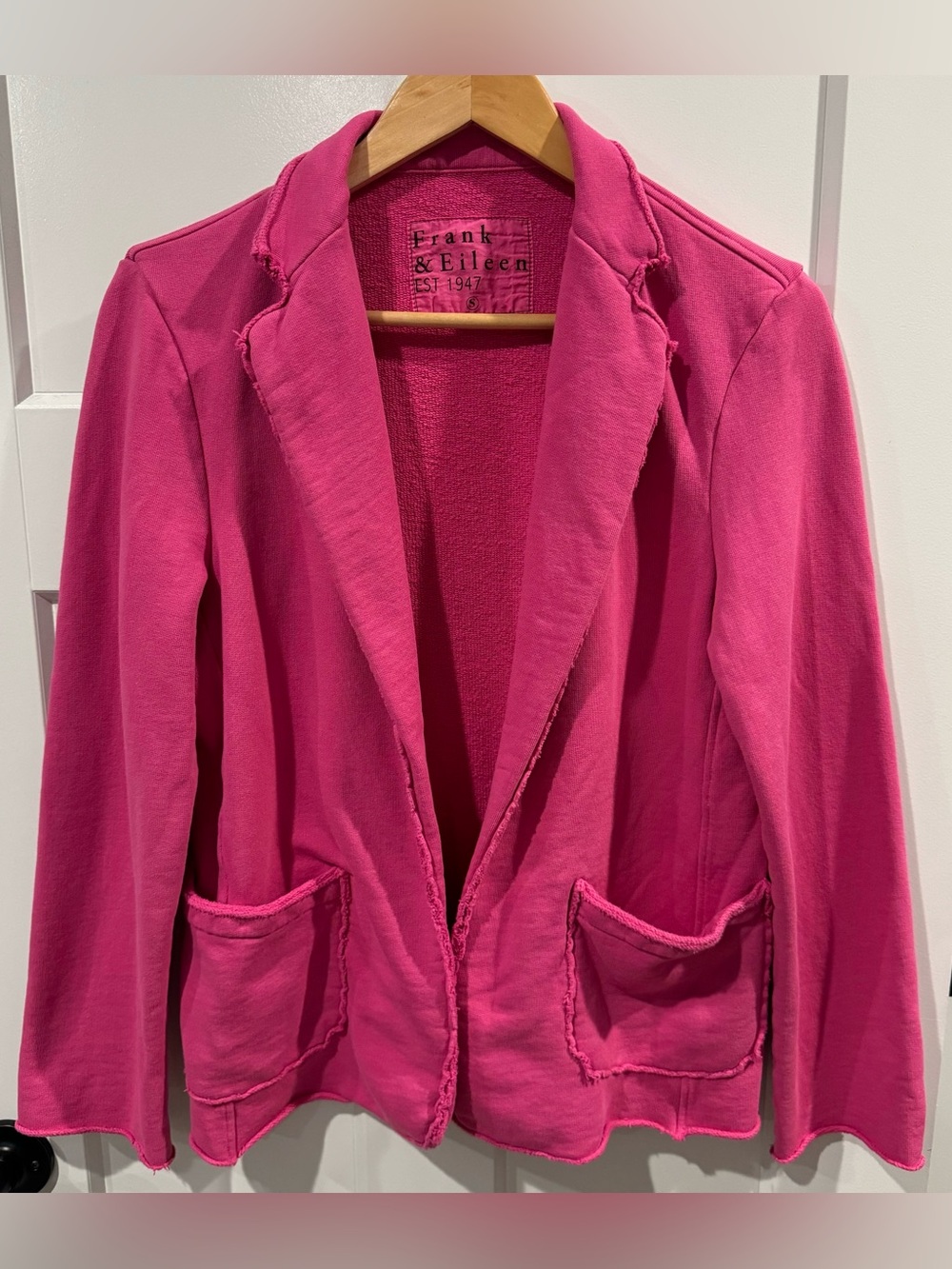 NEW Frank & Eileen Dublin Blazer Triple Fleece Pink Size Small RARE